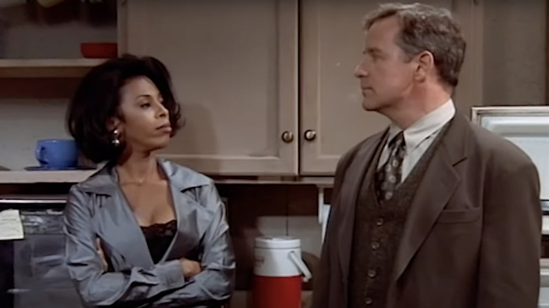 Bill McNeal and Catherine Duke in the Newsradio lunch room