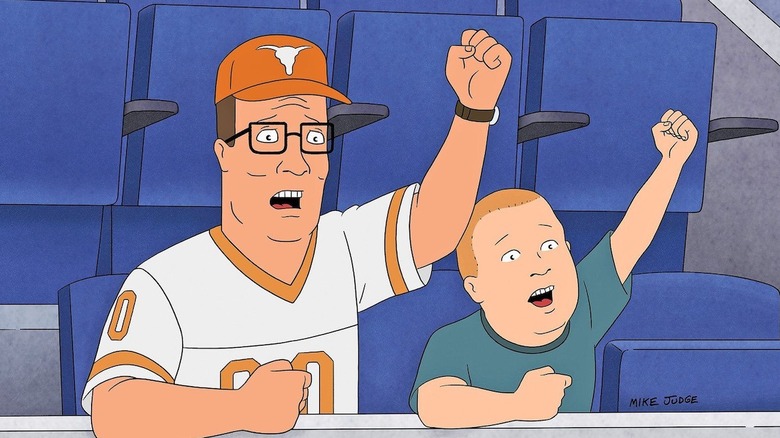 Hank and Bobby Hill cheering