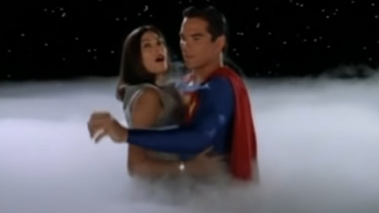 Superman and Lois in clouds