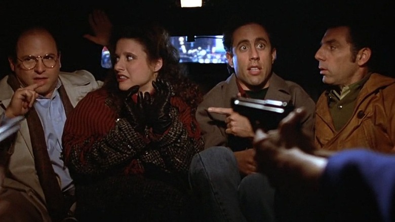 Seinfeld gang in limo 