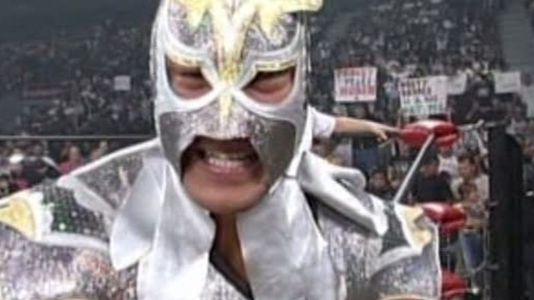 Masked wrestler growls WCW Monday Nitro