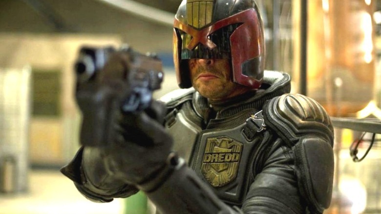 Dredd attacking