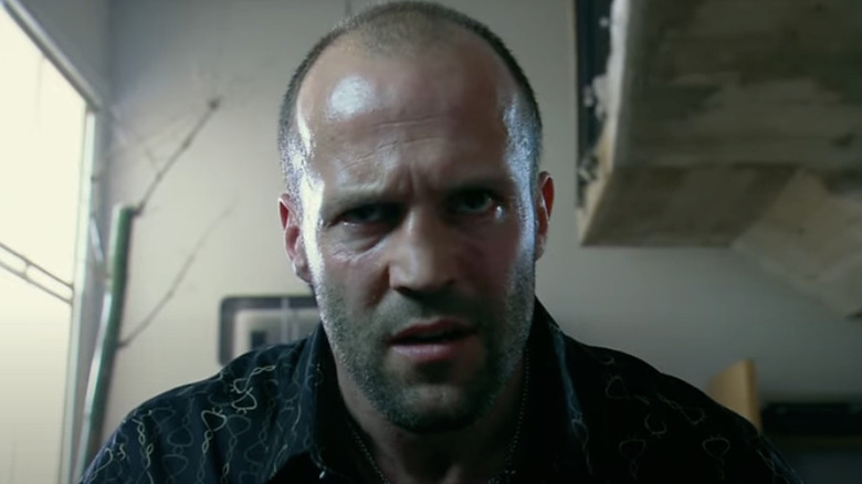 Jason Statham looks annoyed 