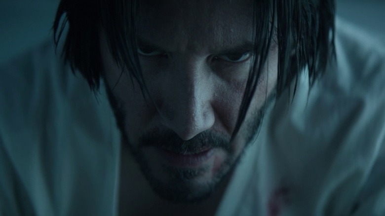 Keanu Reeves stares intensely 