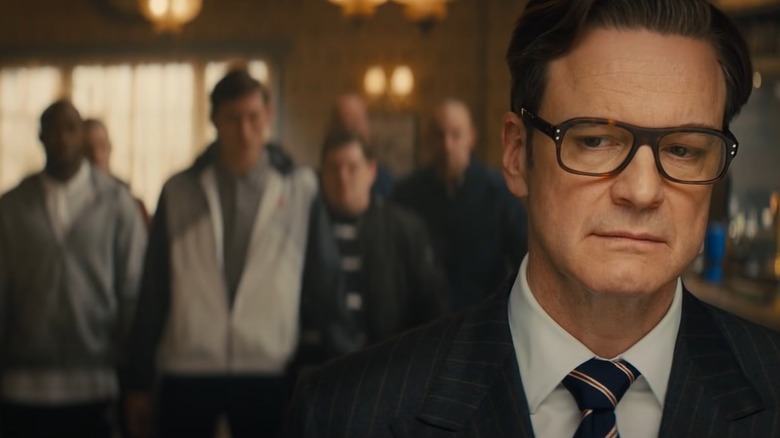 Colin Firth about to fight