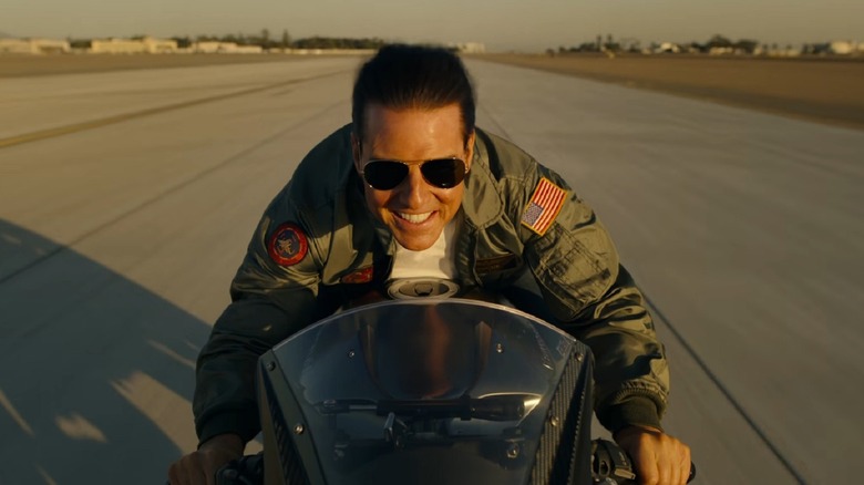 Tom Cruise riding motorcycle