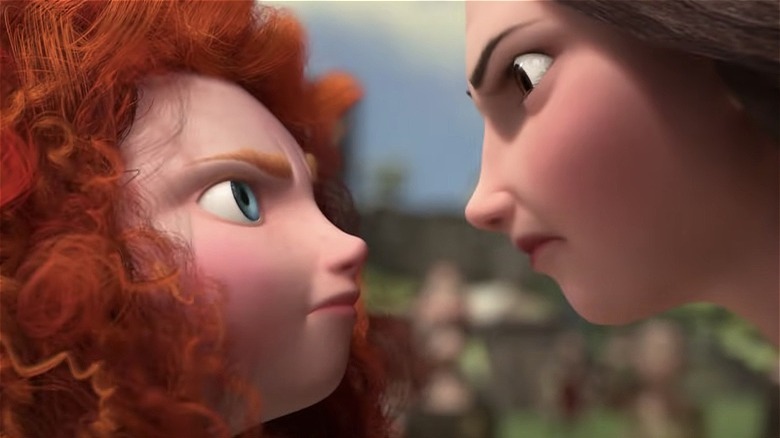 Merida glares at Elinor