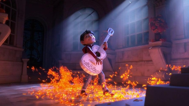 Miguel playing guitar in Coco