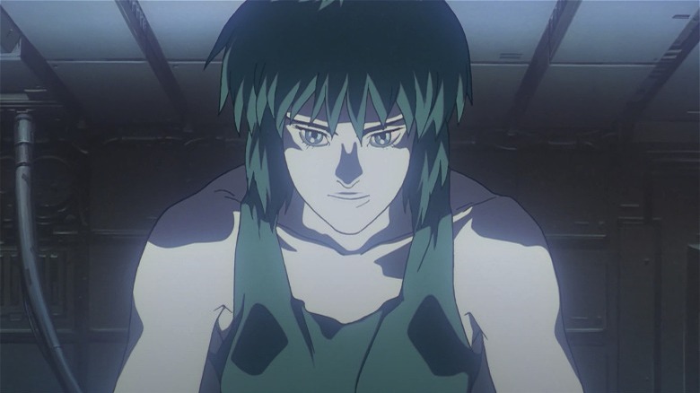 Motoko Kusanagi lit by computer