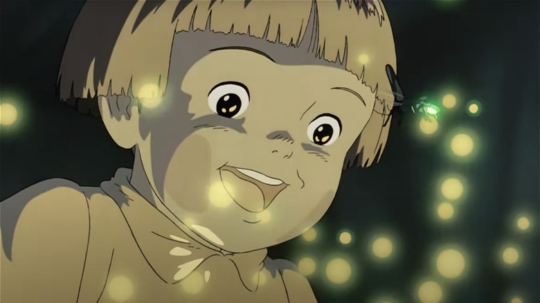 Setsuko smiles at fireflies