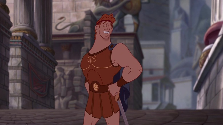 Hercules posing in Thebes