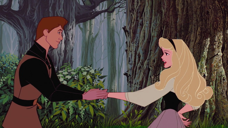 Prince Phillip meeting Aurora in the forest