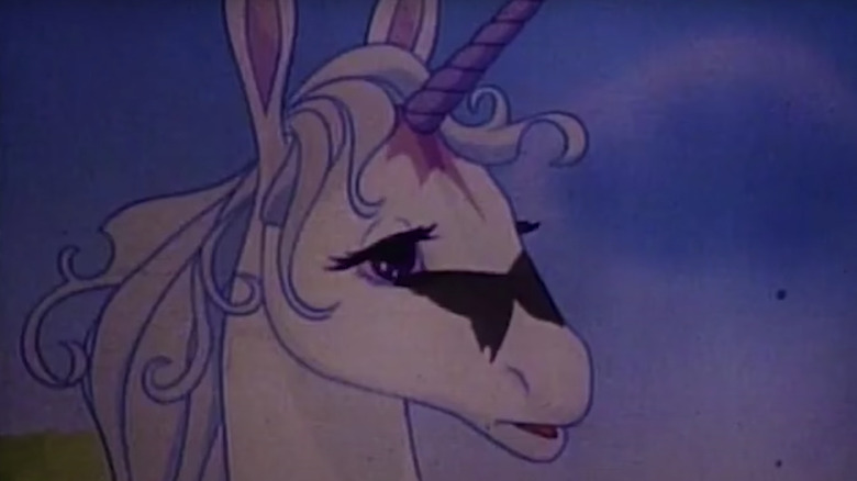 The last unicorn speaks to the butterfly.