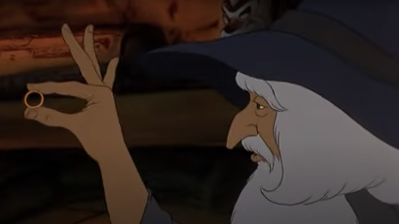 Animated Gandalf holding One Ring