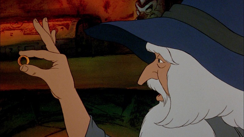 Animated Gandalf holding One Ring (1978)