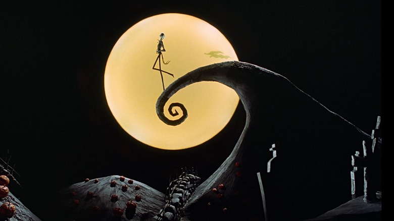 Jack Skellington against full moon