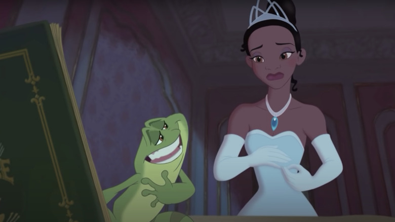 Tiana and frog Prince Naveen