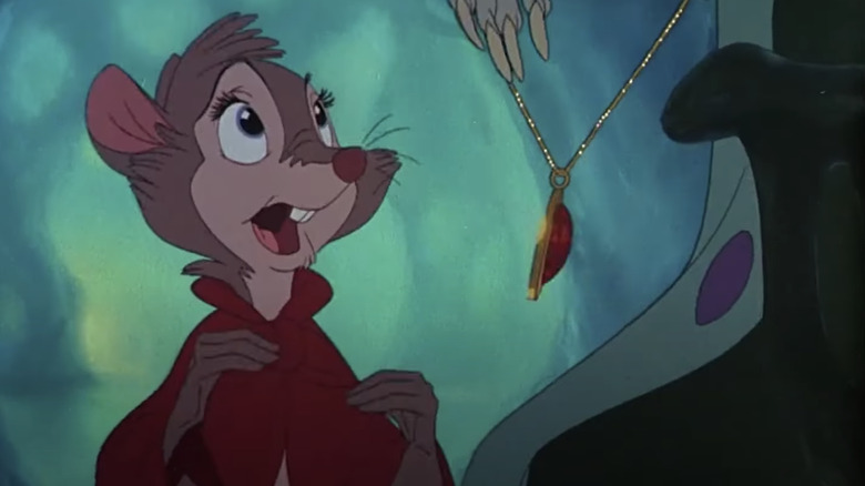 Mrs. Brisby receives magic amulet