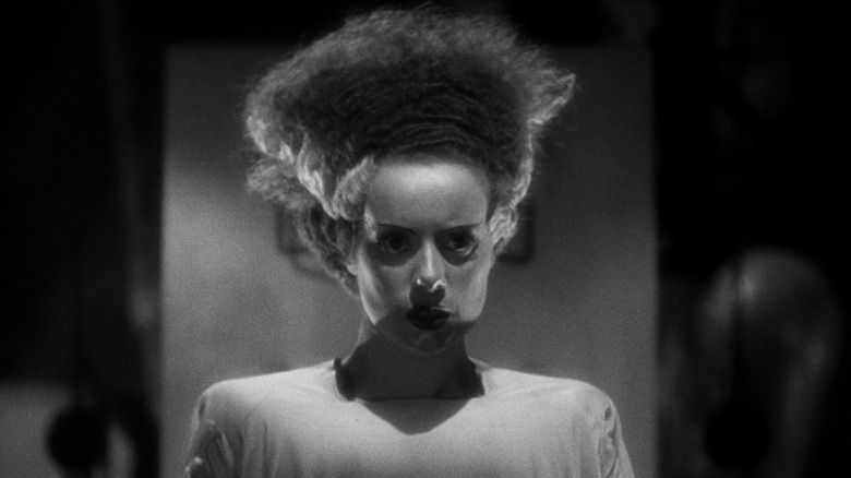 Elsa Lanchester staring