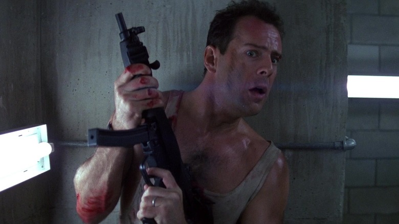 John McClane has a machine gun