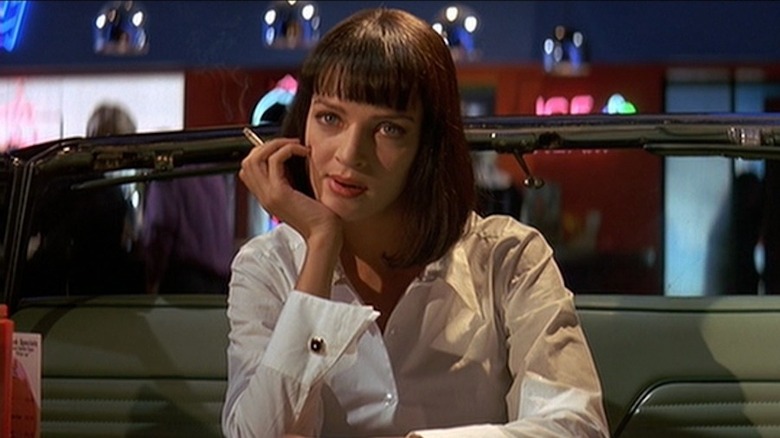 Mia Wallace smoking