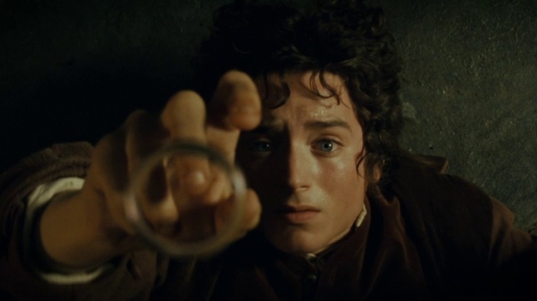 Frodo Baggins catches ring