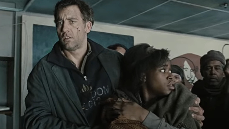 Theo hides Kee in Children of Men