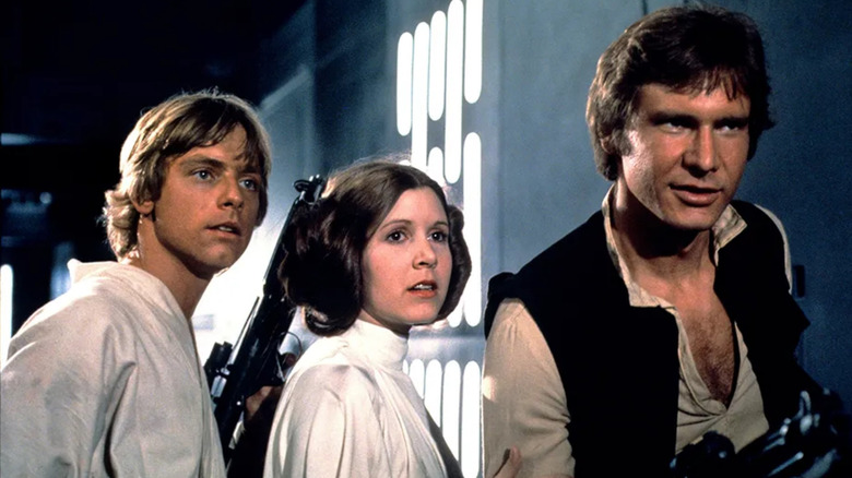 Luke, Leia, and Han on Death Star