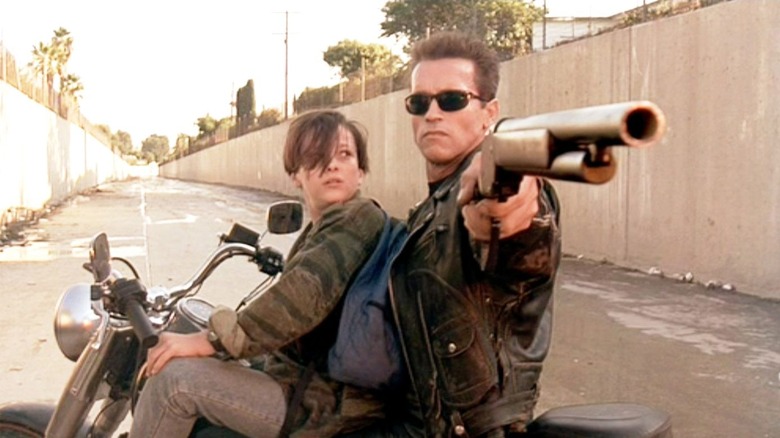 The T-800 and John on motorcycle