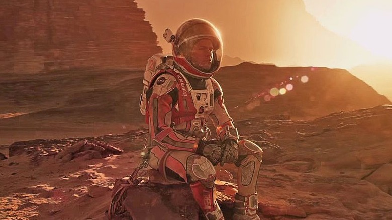 Mark Watney sits on Mars