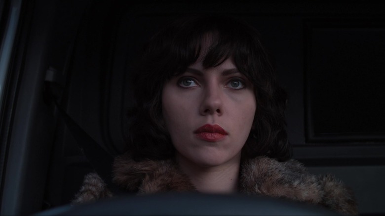 Scarlett Johansson behind the wheel in Under the Skin