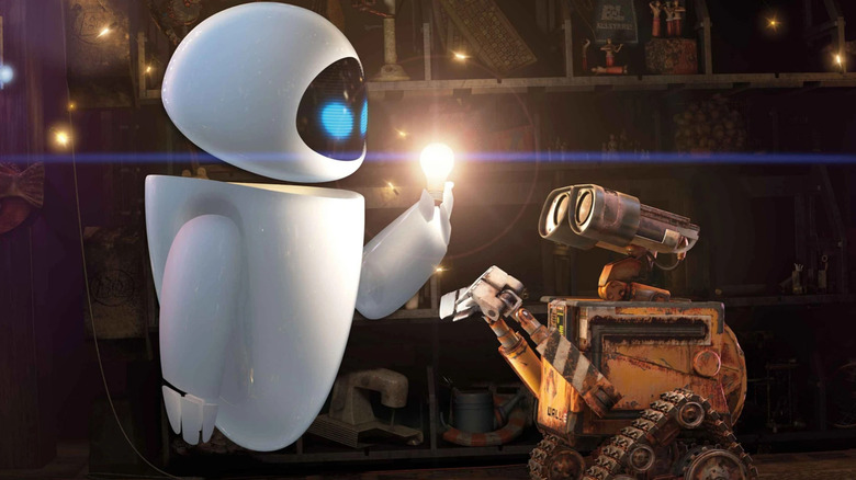 EVE lights up bulb for WALL-E