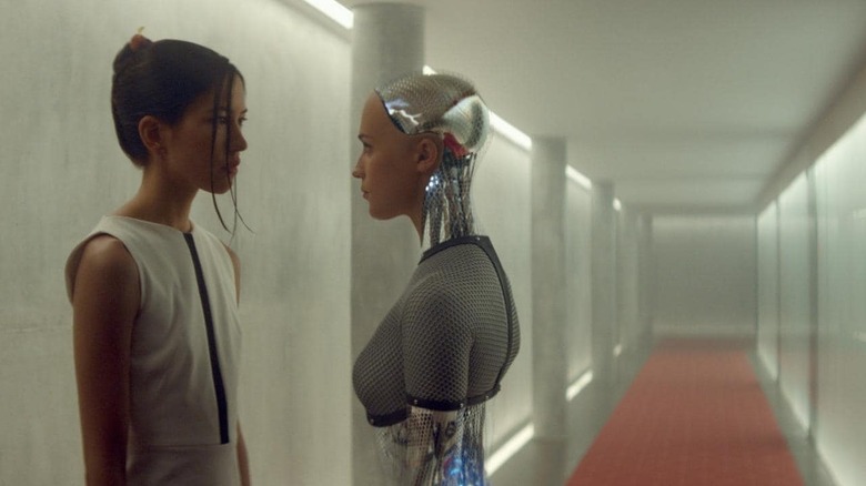 Alicia Vikander and Sonoya Mizuno in Ex Machina