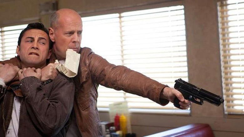 Bruce Willis and Joseph Gordon-Levitt in Looper