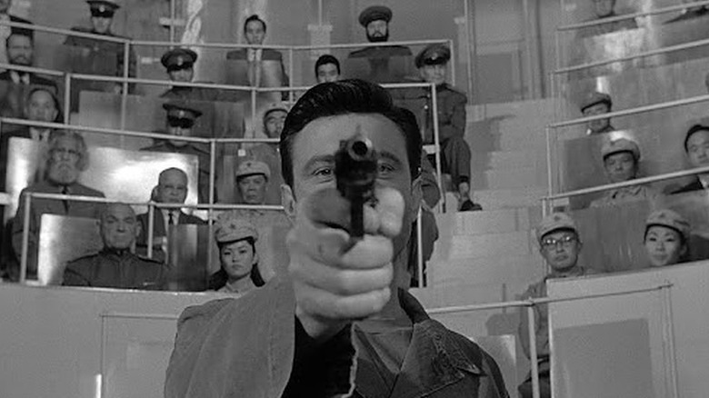 Barrel of gun in The Manchurian Candidate