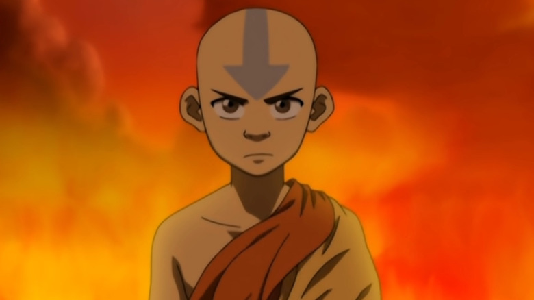 Avatar Aang looking serious