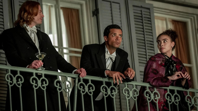 Lestat, Louis, Claudia on balcony