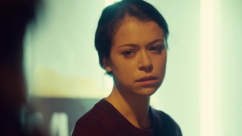 Tatiana Maslany looking sad