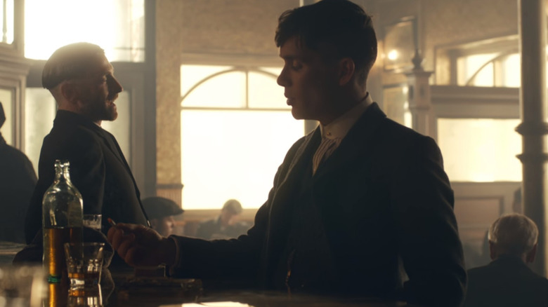 Tommy Shelby in a bar