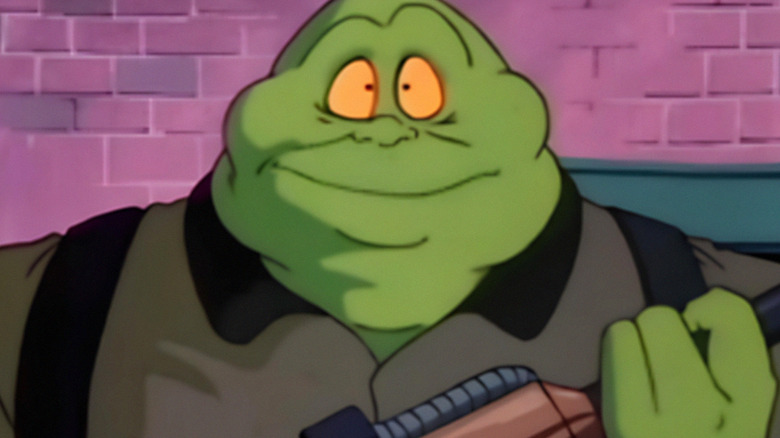 Animated Slimer in Ghostbusters Uniform