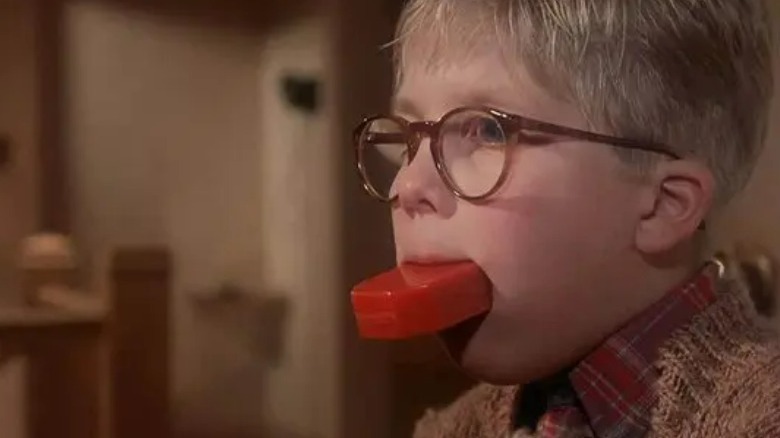 Ralphie with a bar of soap in his mouth