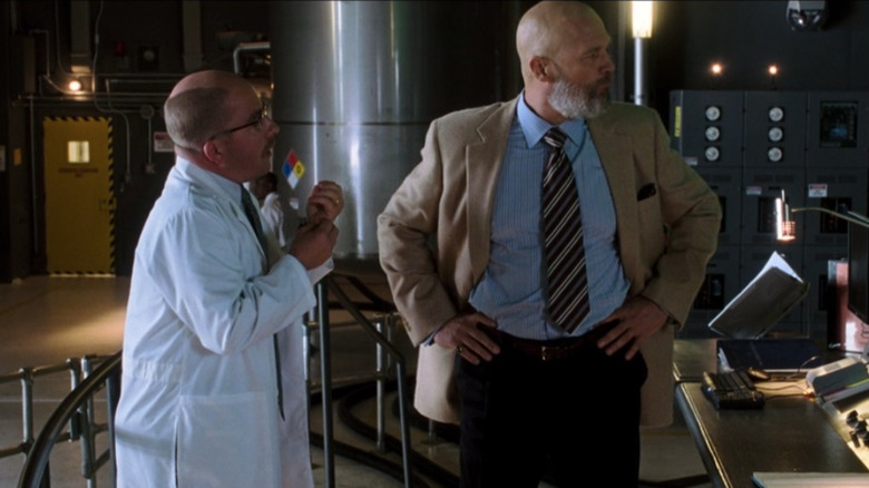 William Ginter Riva talking to Obadiah Stane