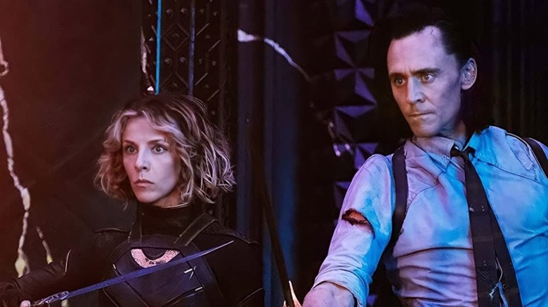 Loki and Sylvie ready to fight 