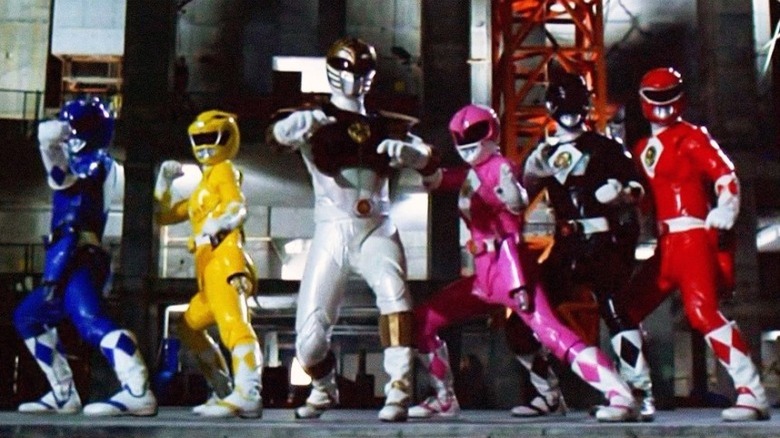 The Power Rangers posing