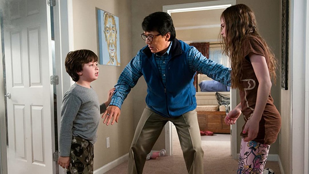 Will Shadley, Madeline Carroll, and Jackie Chan in The Spy Next Door