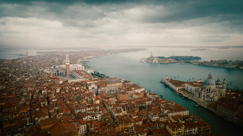 Aerial shot of Venice, Italy