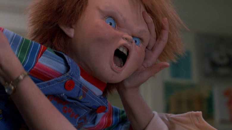 Angry Chucky doll attacks