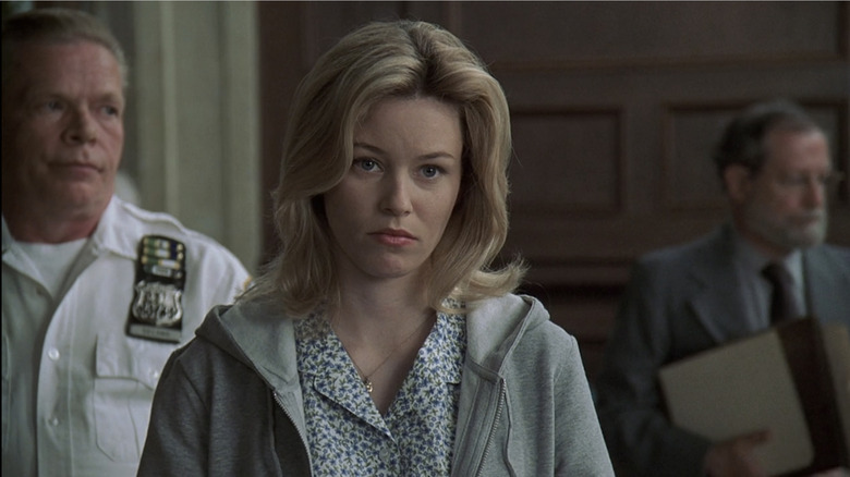 Elizabeth Banks looks angry