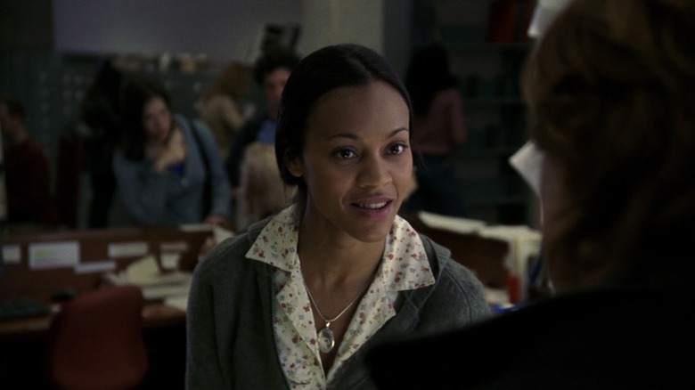 Zoe Saldana smiles