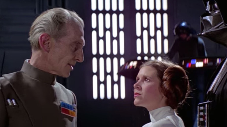 General Tarkin threatens Leia